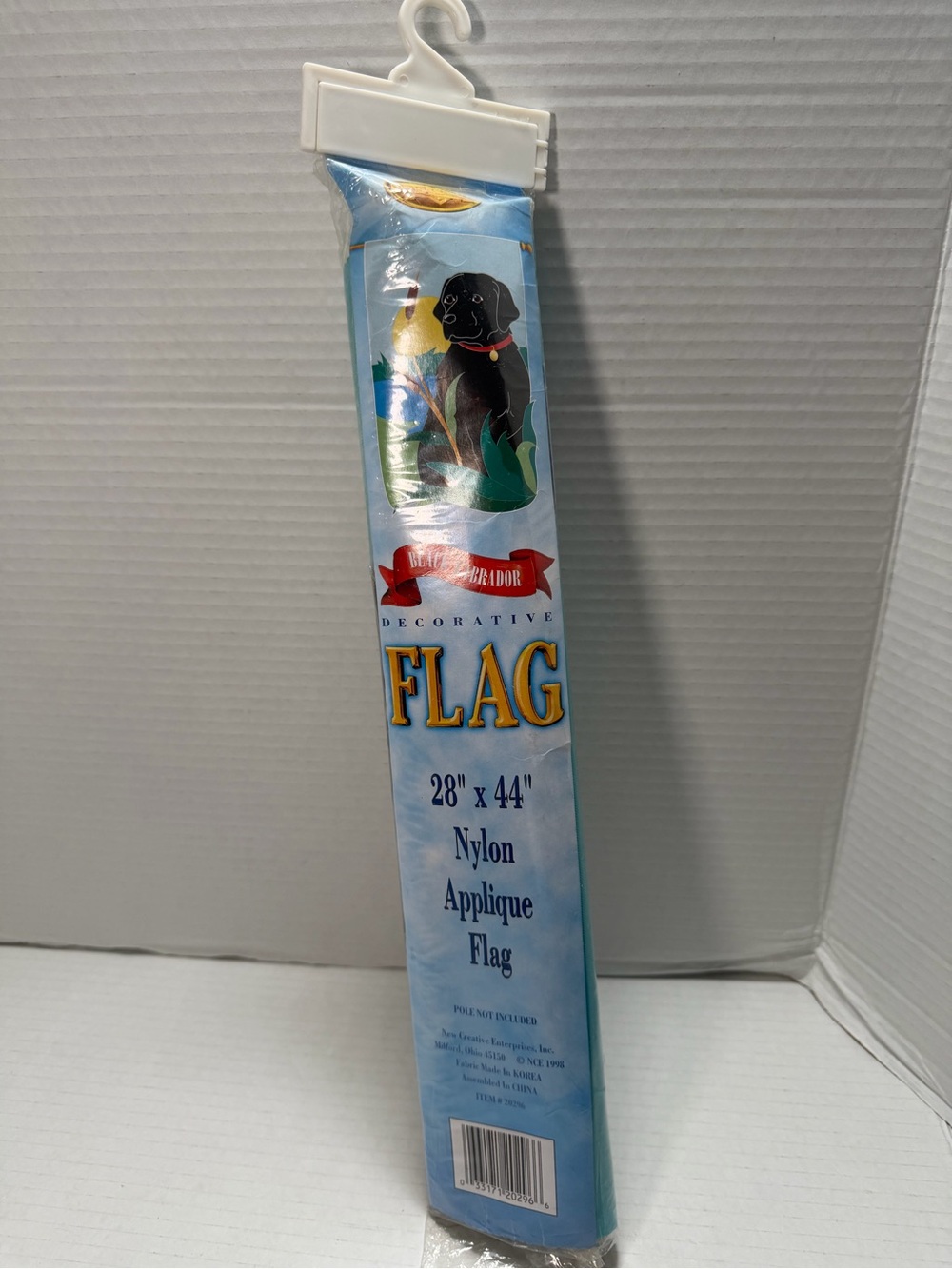 Black Labrador Retriever "Home" Decorative Flag 28X44 Vintage 1998